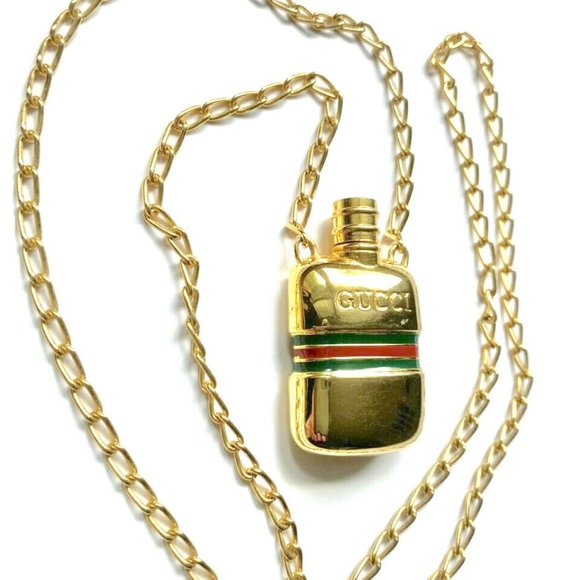 Vintage Gucci Necklace with Refillable Perfume Bot - Picture 1 of 6